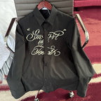 Loose 3D Beaded Casual Shirt