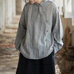 Tie-Dye Loose Button Shirt