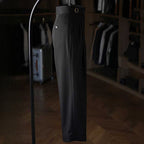 Italian Paris Buckle Loose Straight Business Suit Trousers