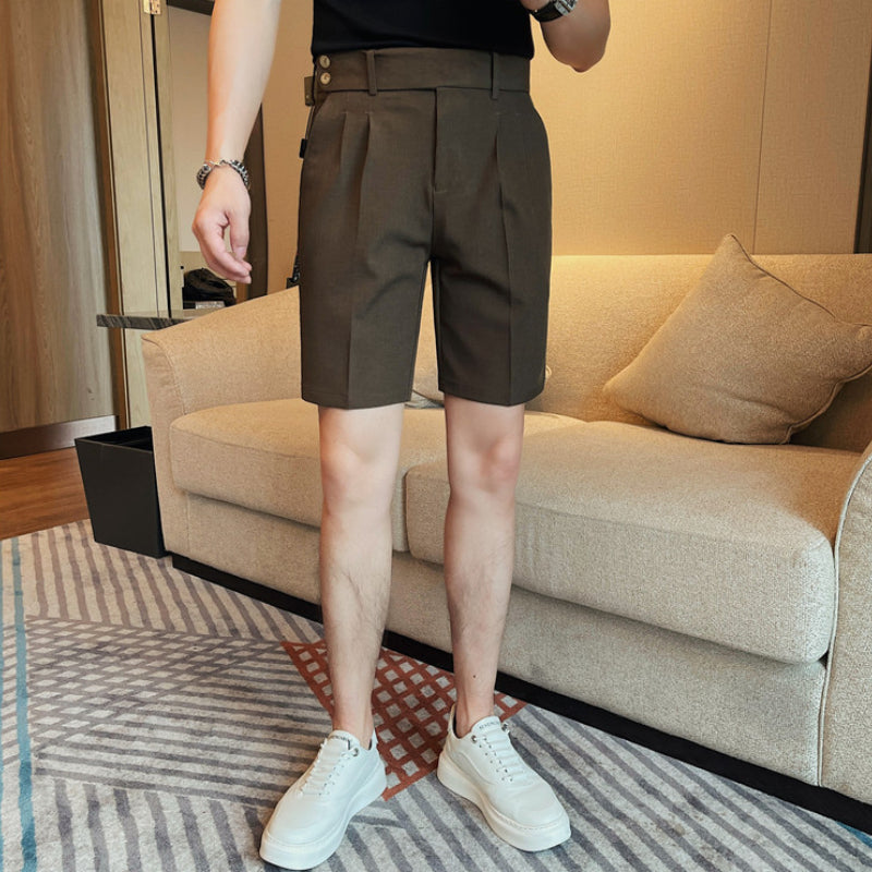 Summer Solid Color Casual Slim Fit Shorts