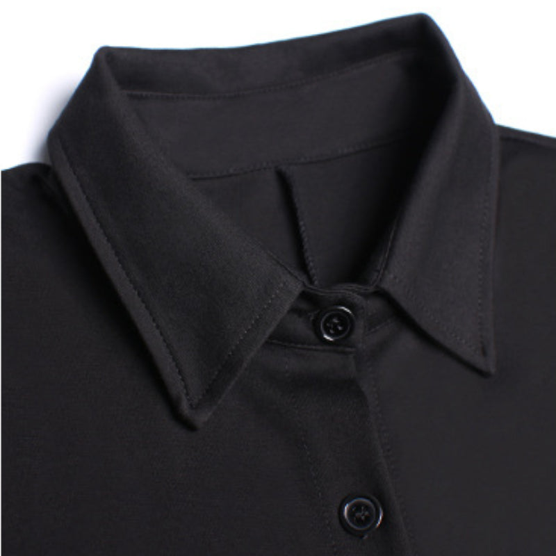 Asymmetric Loose Casual Drape Shirt