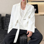 Solid Color Long Sleeve Blazer