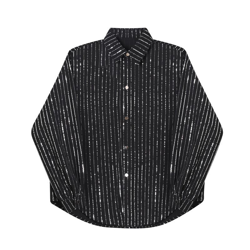 Glitter Stripe Stage Show Long Sleeve Shirt