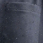 Starry Rhinestone Cuffed Sweatpants