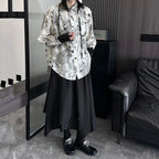 Printed Tie Loose Shirt
