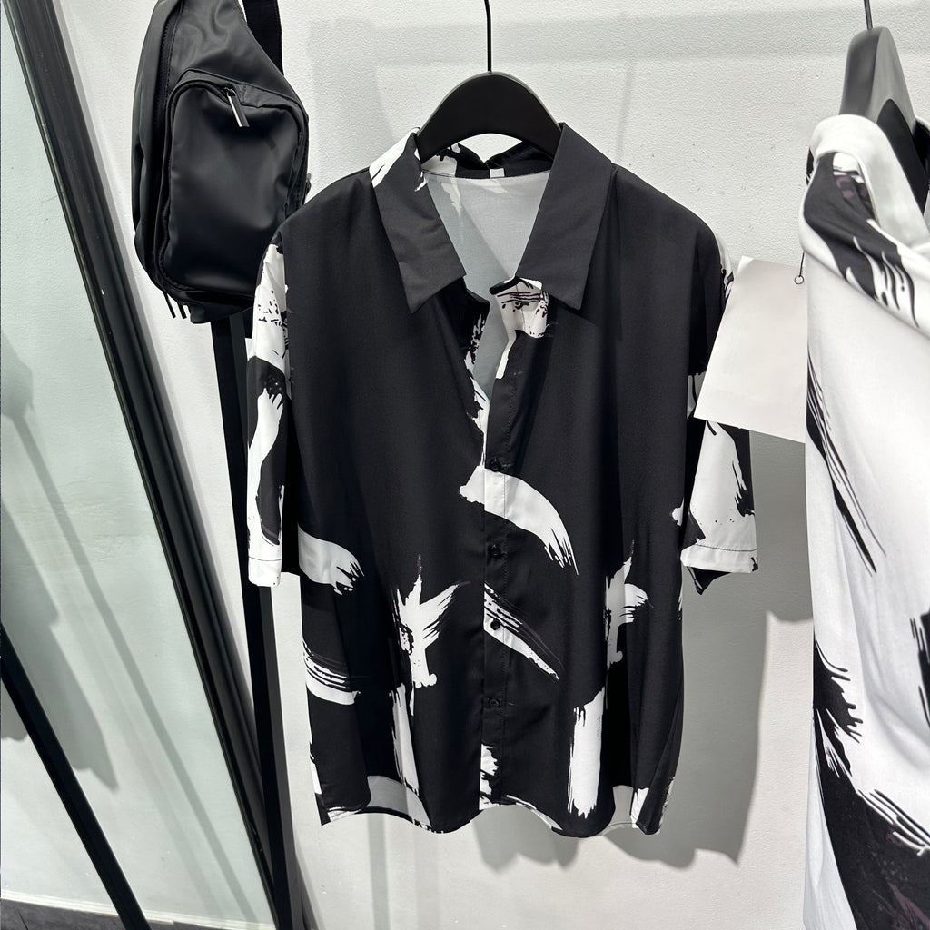 Graffiti Print Loose Casual Shirt