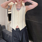 Simple Irregular Knitted Casual Vest