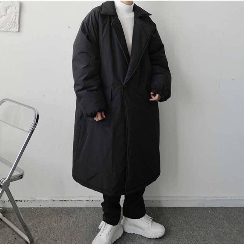 Suit Collar Mid Length Thickened Jacket
