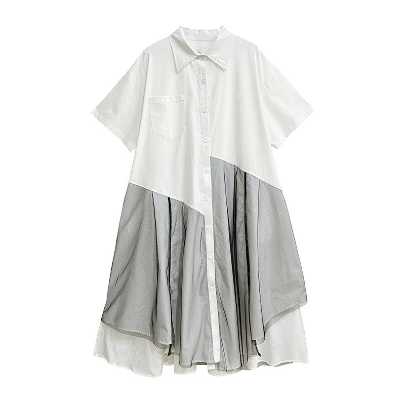 Irregular Mesh Patchwork Dress