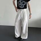 Wide-leg Jewel-embellished Draped Suit Trousers