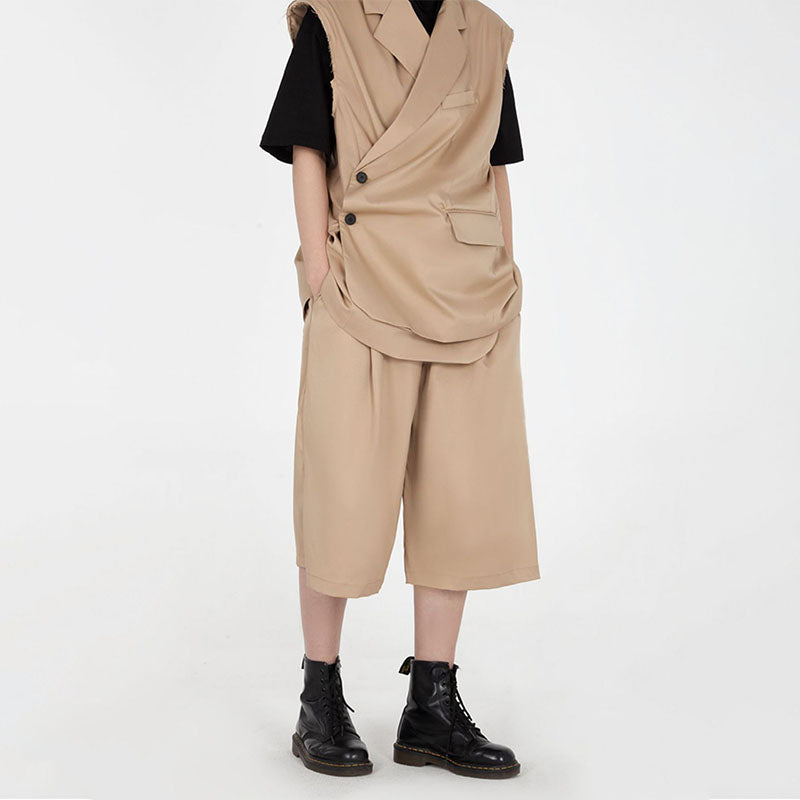 Sleeveless Suit Vest Top