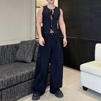 Tie-front Cardigan Slim-fit Vest