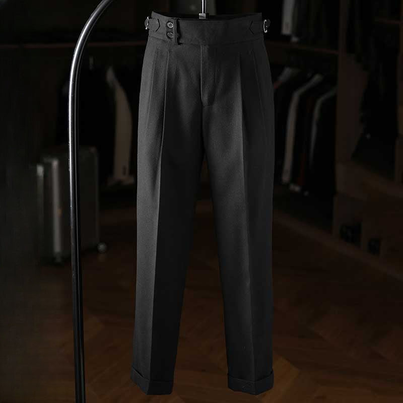 Italian Casual Paris Buckle Straight Business Trousers