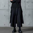 Wide Leg Draped Tie-Strap Culottes