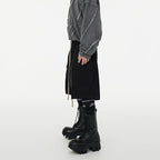 Dark Drawstring Cargo Pocket Three-dimensional Loose Shorts