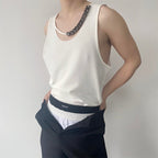 Metal Chain Decoration Camisole Vest