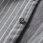 Striped Retro Slim Fit Casual Shirt Top