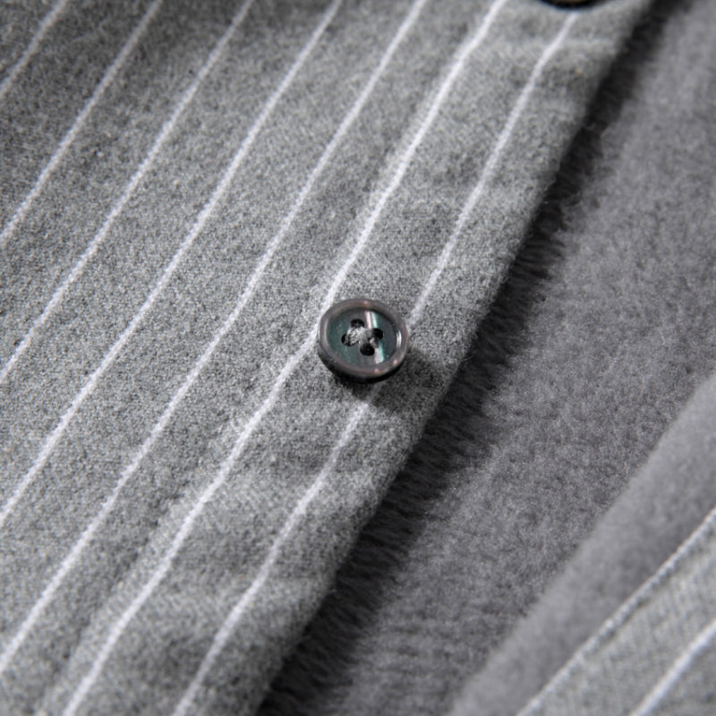 Striped Retro Slim Fit Casual Shirt Top