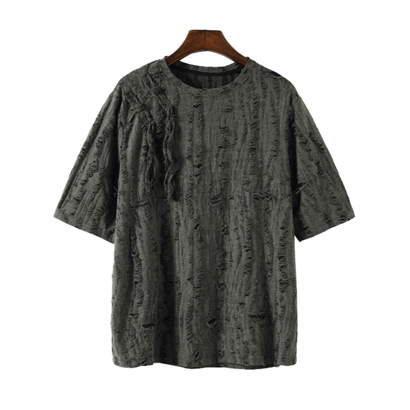 Buttoned Short-sleeved Vintage Hollow Top