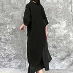 Japanese Casual Two-piece Irregular Short-sleeved Pleated Skirt