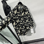 Printed Rhinestone Drape Loose Shirt