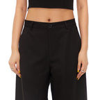 Loose Straight Casual Black Trousers