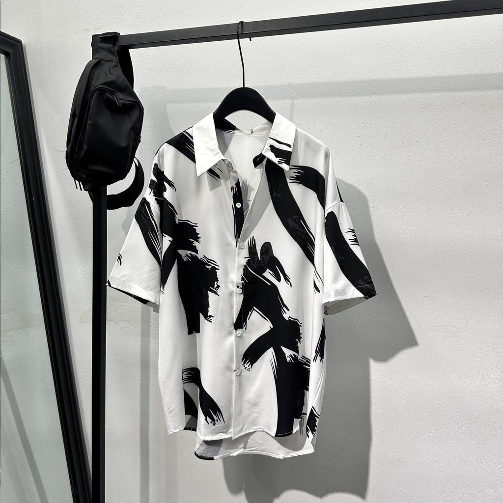 Graffiti Print Loose Casual Shirt