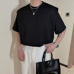 Fake Two-piece Padded Short Sleeve T-Shirt