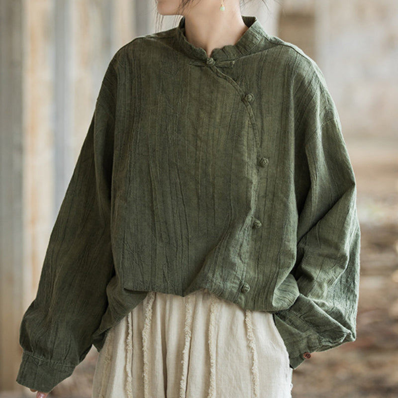 Tie-Dye Loose Button Shirt