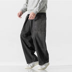Loose Wide Big Pocket Straight Jeans