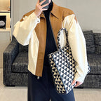 Retro Contrast Lapel Silhouette Jacket