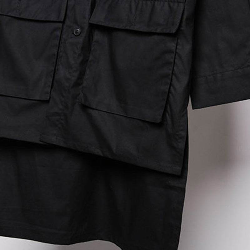 Mid-length Workwear Printed Shirt