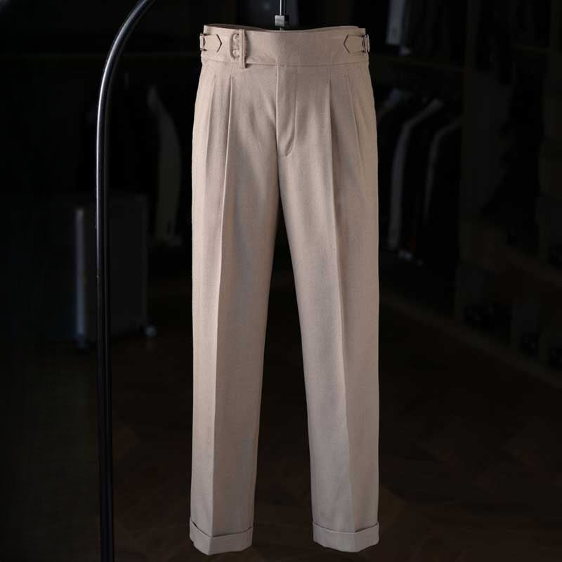 Italian Casual Paris Buckle Straight Business Trousers