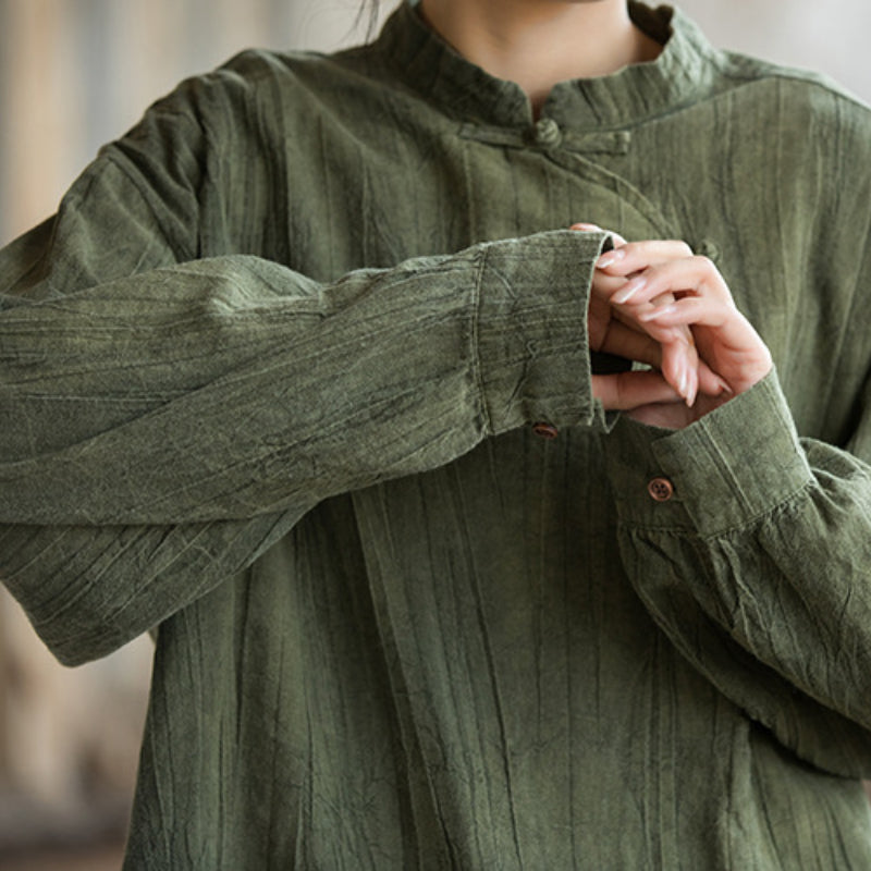 Tie-Dye Loose Button Shirt