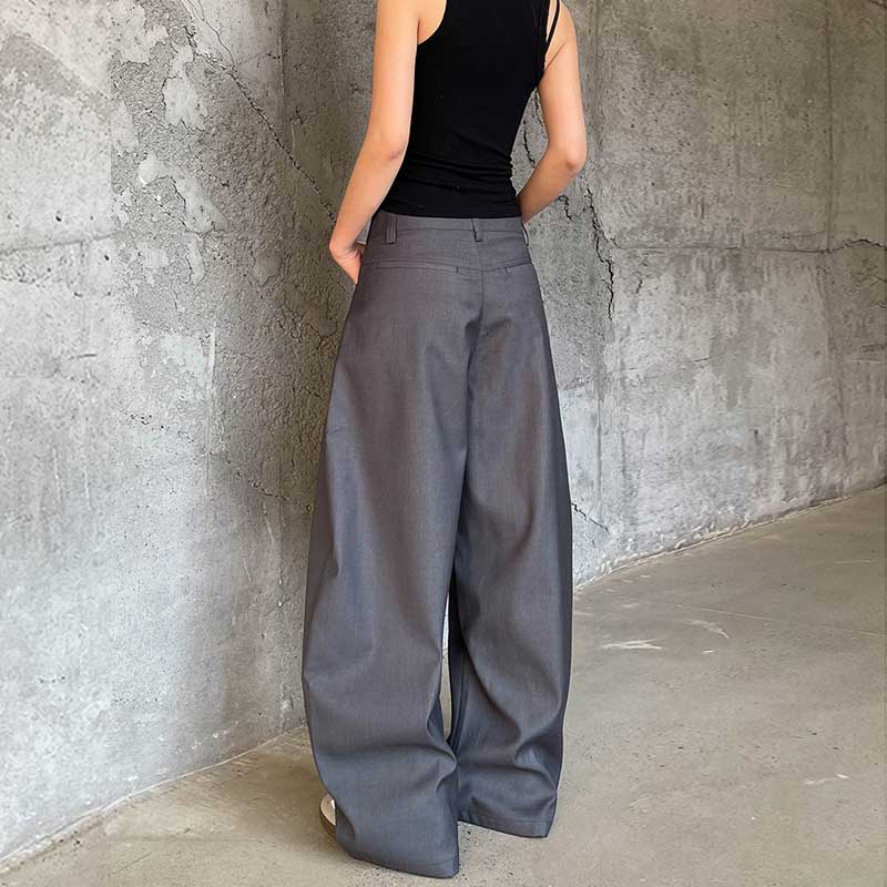 Vintage Draped Black Scimitar Suit Pants