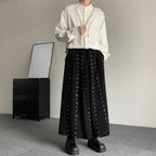 Buttoned Loose Wide-leg Culottes