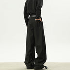 Pleated Wide-leg Deconstructed Loose Drape Trousers
