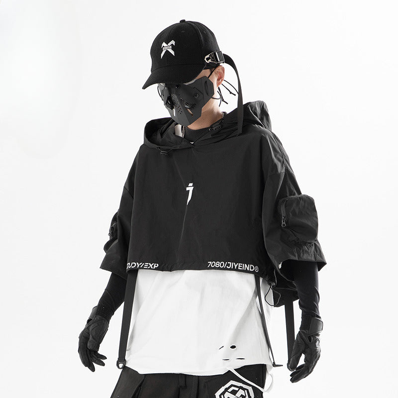 Functional Techwear Hoodie Cape