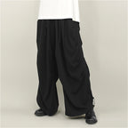 Japanese Style Pleated Casual Loose Long Wide-leg Pants