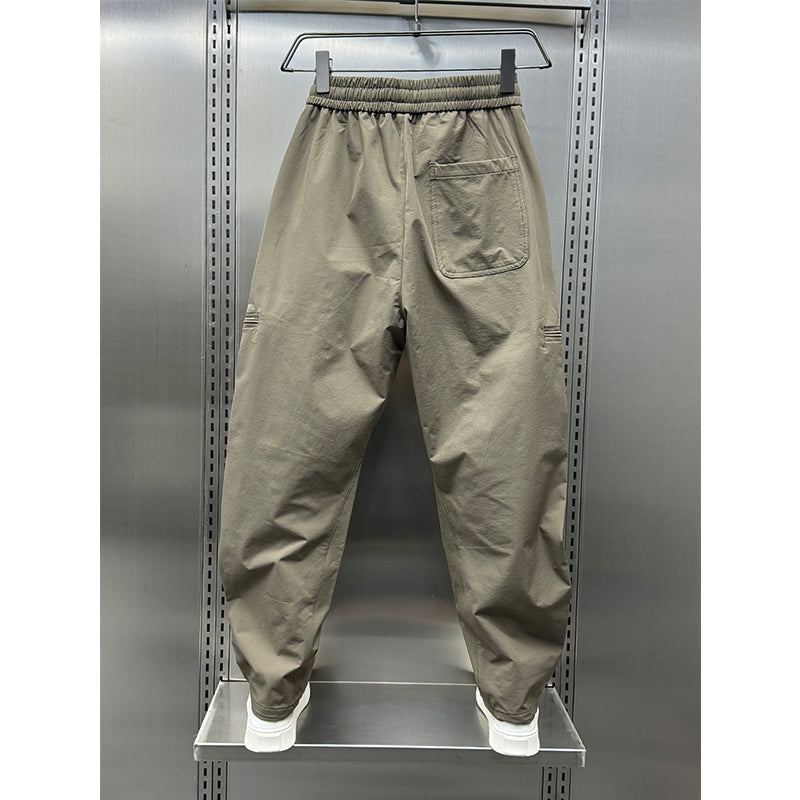 Zipper Scimitar Loose Straight Harem Pants