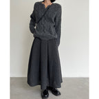 Polka Dot High Waist Pleated Skirt