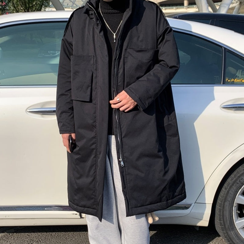 Mid-length Windbreaker Cotton Coat