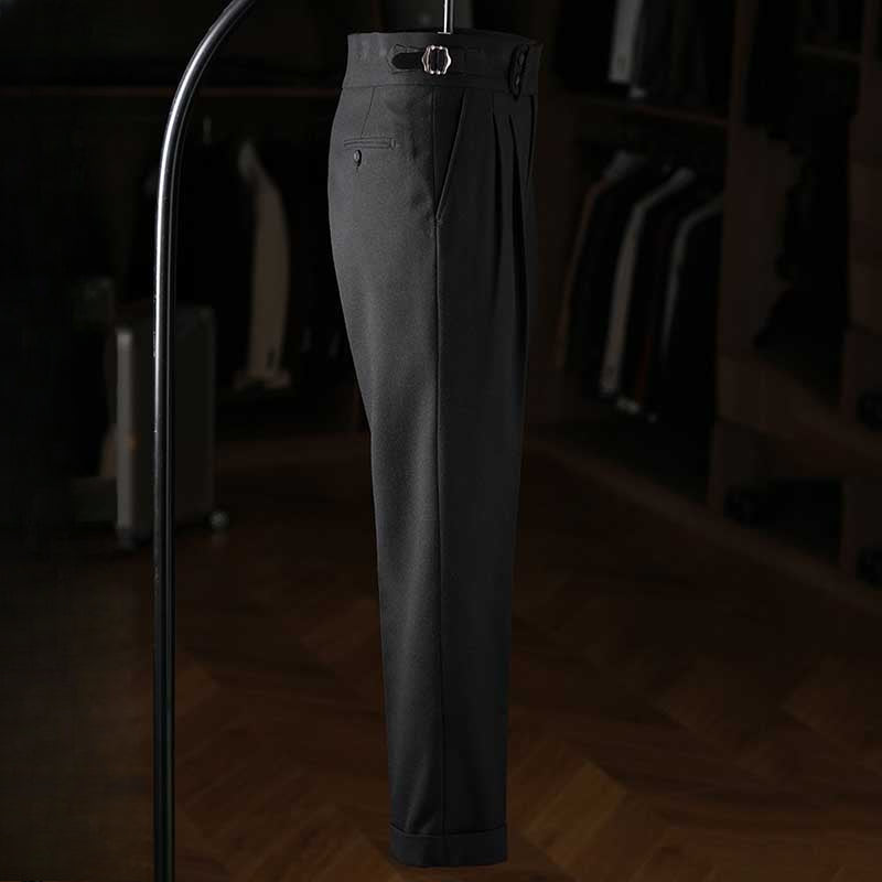 Italian Casual Paris Buckle Straight Business Trousers