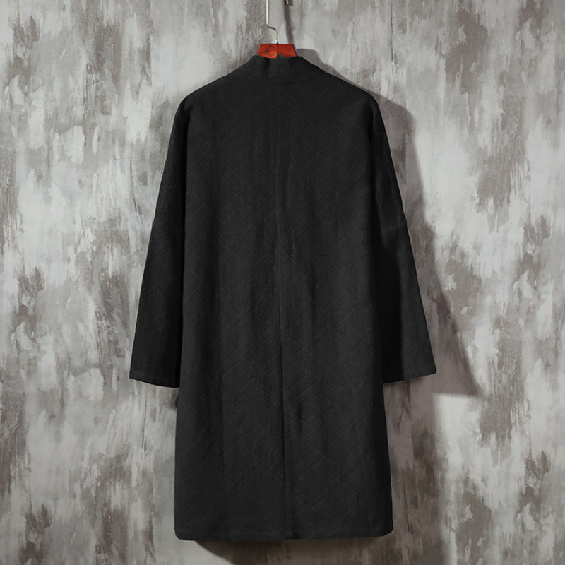 Printed Zen Cloak Linen Cape Coat