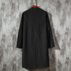 Printed Zen Cloak Linen Cape Coat