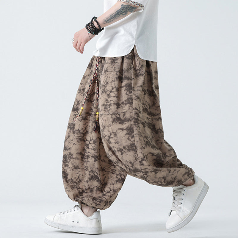Loose Zen Embroidered Wide Leg Pants