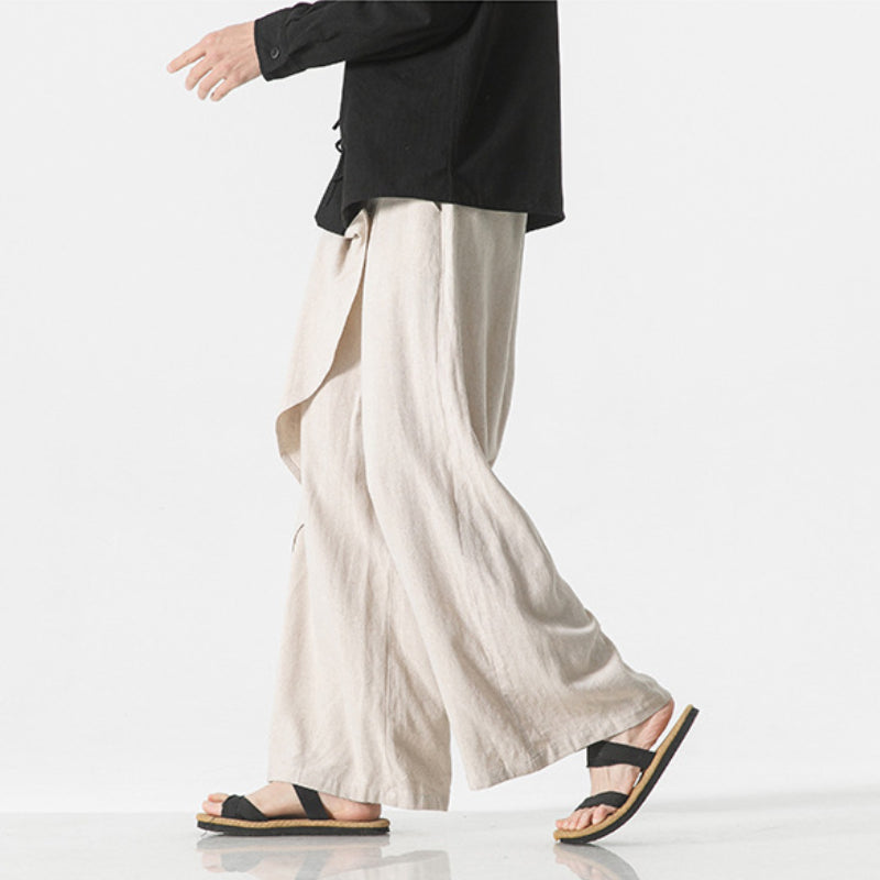 Irregular Retro Casual Trousers