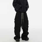 Drawstring Wide-leg Loose-fitting Flared Pants