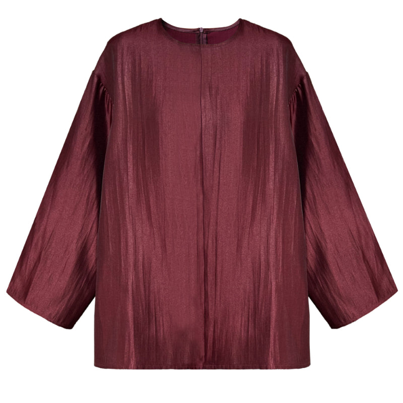 Raglan Sleeve Pearlescent Crew Neck Shirt