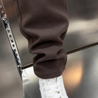 Slightly Tapered Loose Drape Elastic Waist Trousers